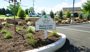 Employers Health Parking Directional Sign
