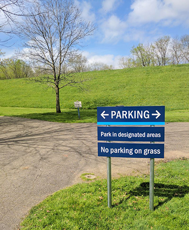 Ohio Historical Society Zoar Village Parking Sign