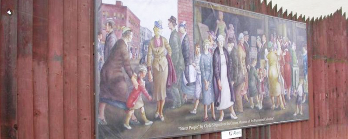  Downtown Canton Wall Mural - By Akers Signs
